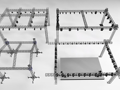 Truss stage temporary stage outdoor stage 3d model