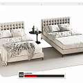 Modern single bedside table 3d model