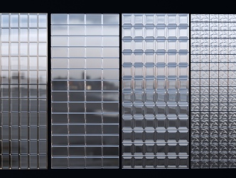 Modern Glass Tile Glass Partition Changhong Glass Crystal Tile Glass Screen Art Glass 3d model