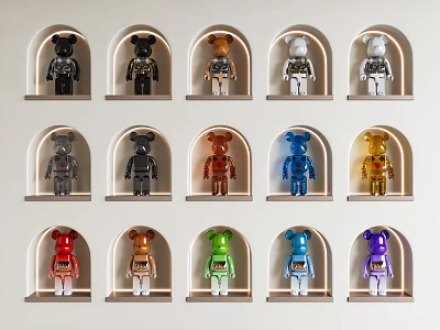 KAWS Toys Hand-made Jewelry Ornaments Hand-made Wall Doll 3d model