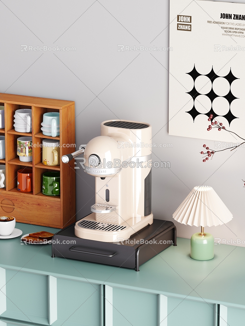 Coffee machine capsule rack 3d model