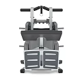 Professional Strength Training Fitness Equipment With Metal Frame Black Padded Seat And Wheels