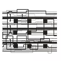 Complex Interconnected Industrial Pipe System With Multiple Lines And Rectangular Structures