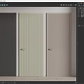 Stylish Hinged Doors in Different Colors with Geometric Vertical and Diagonal Patterns