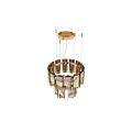 Elegant Modern Chandelier With Marble Gold Metal And Geometric Design Elements