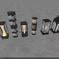 Stylish Modern Outdoor Lamps Featuring Various Shapes Decorative Shades And Black Bases