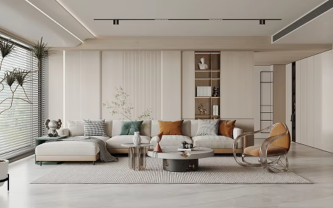 modern living room 3d model