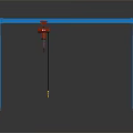 Blue Mobile Gantry Crane With Red Electric Hoist And Wheels For Industrial Use
