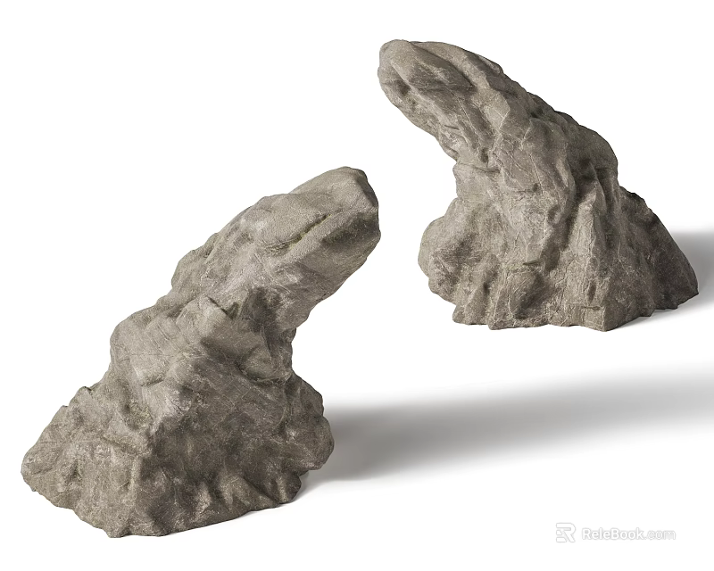 Rockery Stones With Natural Texture And Rough Surface For Garden Landscape Decoration 3d model 