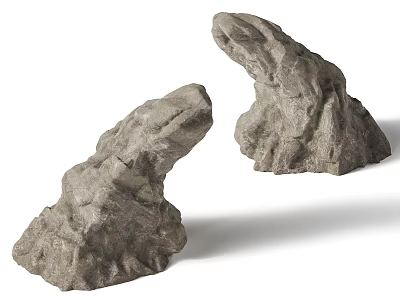 Rockery Stones With Natural Texture And Rough Surface For Garden Landscape Decoration 3d model