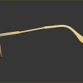 Stylish Golden Frame Sunglasses With Brown Gradient Lenses And Reflective Surface