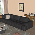 Retro Multiplayer Sofa 3d model