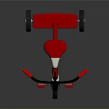 Red Children's Tricycle With Black Handlebar White Seat And Wheels
