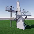 Modern Watchtower Landscape Observation Decks 3d model