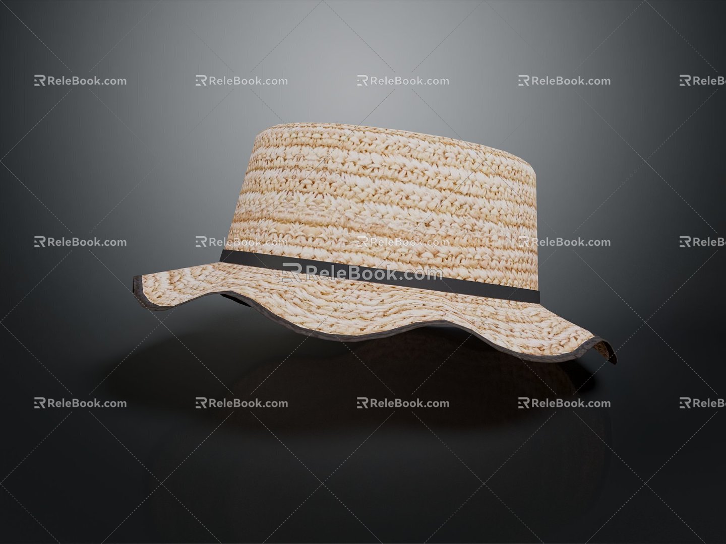 Modern Hat Women's Hat Sun Hat Topper Hat 3d model