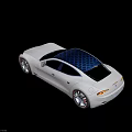 Silver Car With Blue Hexagonal Roof Sleek Exterior Design And Alloy Wheels