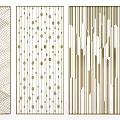Stylish Modern Room Dividers With Decorative Geometric Patterns And Gold Accents