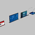 ITC Broadcasting Desktop All-in-One Lifting Screen All-in-One Lifting Computer Embedded Display Electronic Famous Brand Table Card 3d model