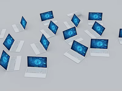 Modern Laptop 3d model