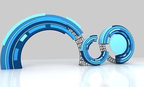 Modern Arch Technology Arch 3d model