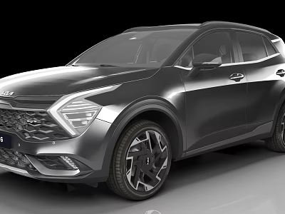 KIA Modern SUV Featuring Sleek Silver Exterior And Stylish Front Design 3d model