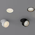 Modern Recessed Downlights And Spotlights White And Black Ceiling Mounted Bright Lighting Fixtures