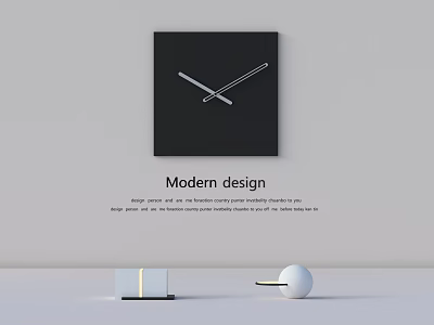 Modern Design Sleek Black Wall Clock As Stylish Daily Use Household Appliance 3d model