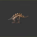 Stegosaurus Dinosaur Skeleton Model With Back Plates And Detailed Structure 3d model