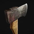 Axe Tomahawk Rusty Axe 3d model
