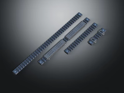 Black Industrial Heavy Duty Chains With Connecting Links And Durable Structure 3d model