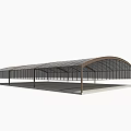 Modern Outdoor Canopy With Curved Metal Frame For Patio And Garden