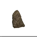 Single Natural Stone Rock With Detailed Surface Texture On Gray Background 3d model