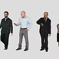 Many characters 3d model