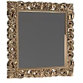 Ornate Golden Mirror With Intricate Carved Frame And Decorative Details