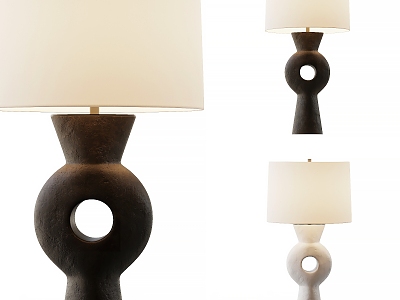 The clay table lamp model