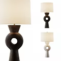 The clay table lamp 3d model