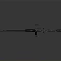 High Precision Sniper Rifle With Long Barrel Scope And Bipod Stand