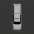 White Sheriff Pickup Truck With Roof Mounted Lights And Green Stripes