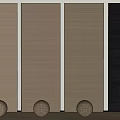 Modern Interior Wall Panels with Light Wood Dark Black and Decorative Spheres