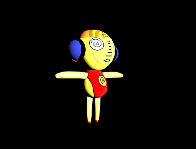 Modern game character Minions 3d model