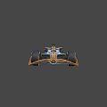 Formula 1 Race Car With Orange White Aerodynamic Body And Sporty Design
