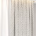 Modern Window Curtains With Patterned Panels And Sheer White Liner For Home Decor 3d model