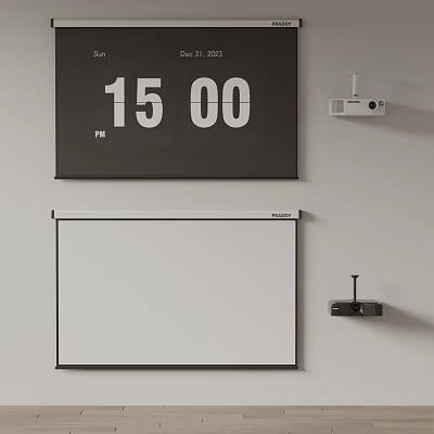 Real Time Projection Monitoring With Projector And Clear Screen 3d model