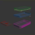 Detailed View Of Disassembled Laptop Case With Stacked Panels And Layers