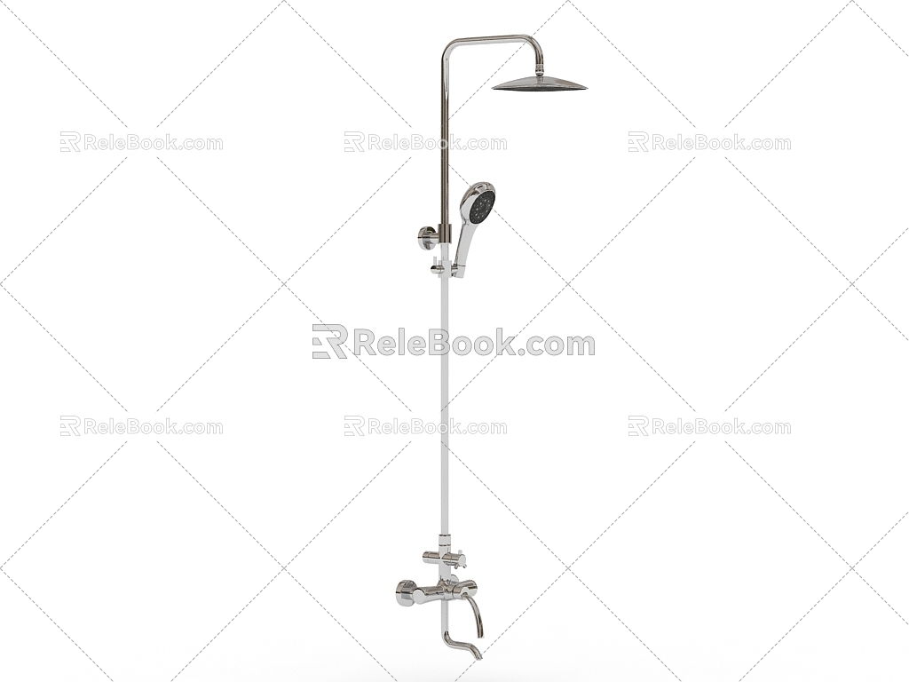 Modern big shower 3d model