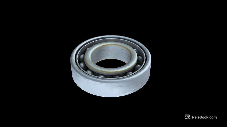 High Precision Industrial Ball Bearing With Metal Inner And Outer Rings 3d model 