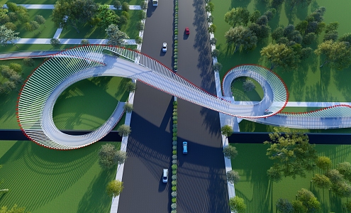 Ruyi Bridge Modern Landscape Bridge 3d model