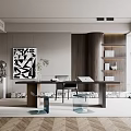 Modern Study Simple Study 3d model