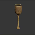 Elegant Copper Goblet With Tall Stem Vintage Design Smooth Surface For Home Decoration