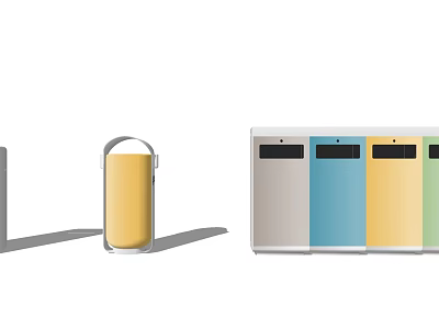 Public Facilities Colorful Recycling Bins Design For Waste Sorting In Public Areas 3d model
